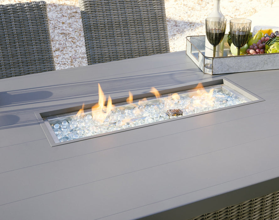 Palazzo Outdoor Bar Table with Fire Pit - LasVegasFurnitureOnline.com