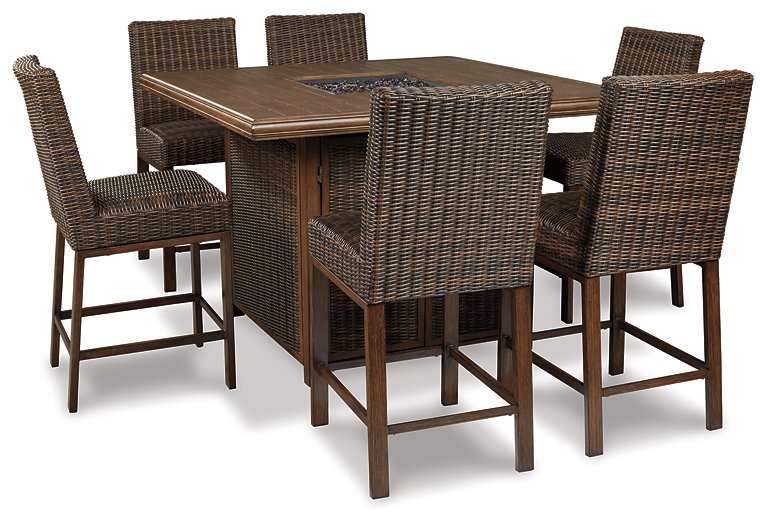 Paradise Trail Outdoor Bar Table Set - LasVegasFurnitureOnline.com