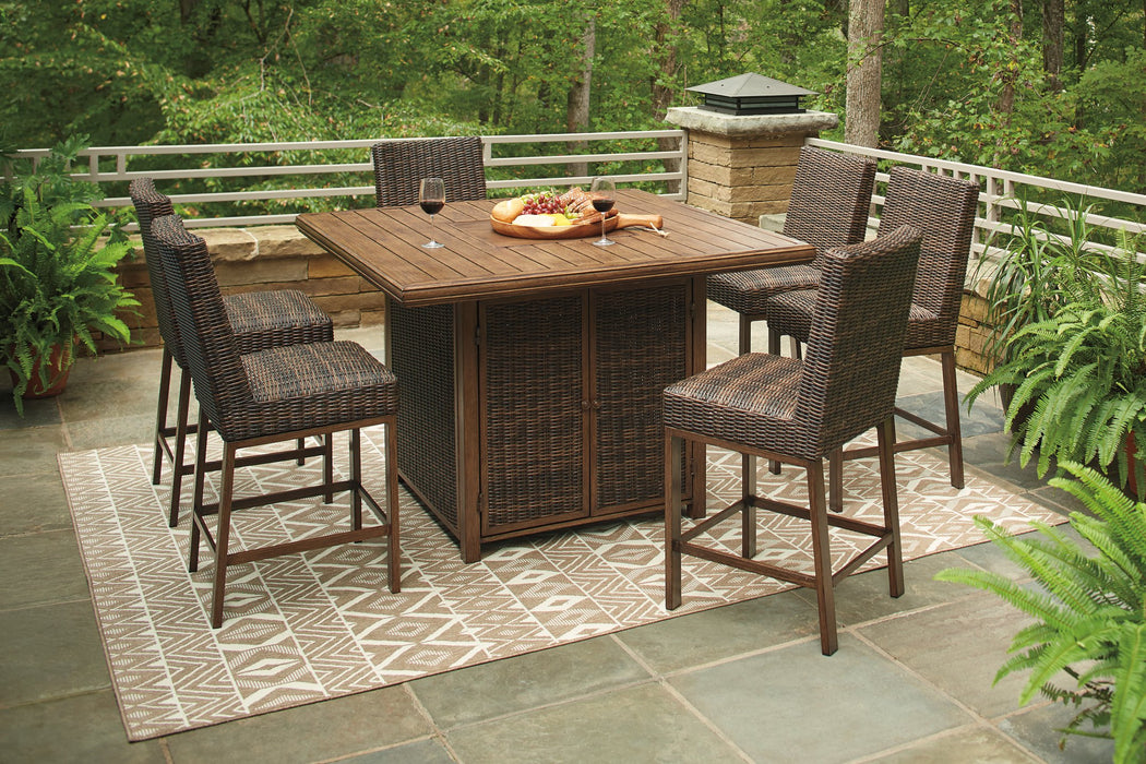 Paradise Trail Outdoor Bar Table Set - LasVegasFurnitureOnline.com