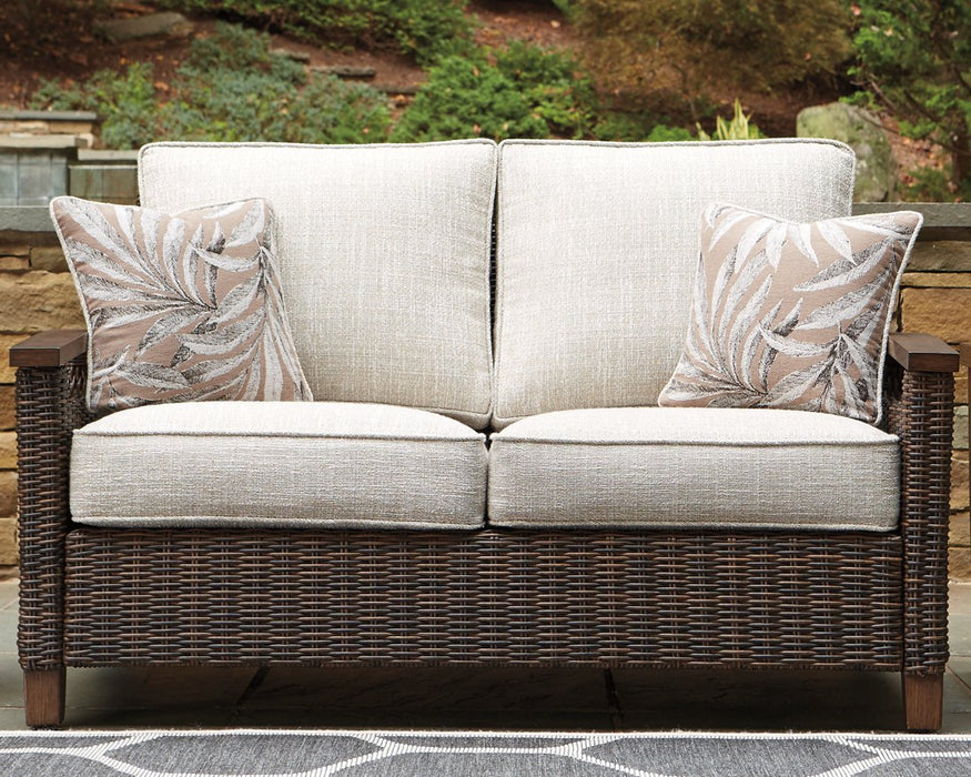 Paradise Trail Outdoor Loveseat, Lounge Chairs and Fire Pit Table - LasVegasFurnitureOnline.com