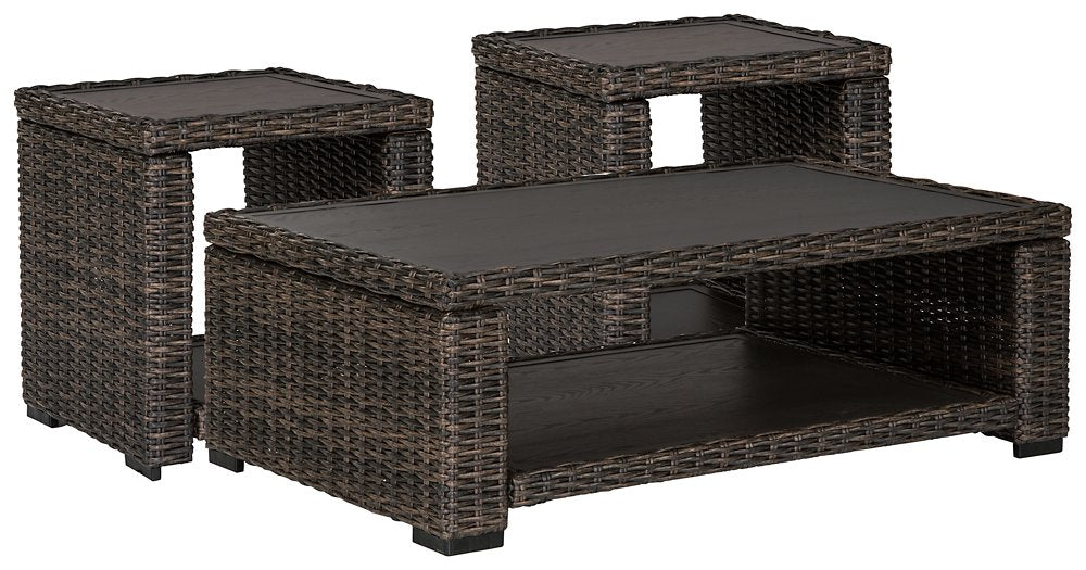 Grasson Lane Outdoor Occasional Table Set - LasVegasFurnitureOnline.com