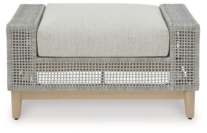 Seton Creek Outdoor Ottoman with Cushion - LasVegasFurnitureOnline.com