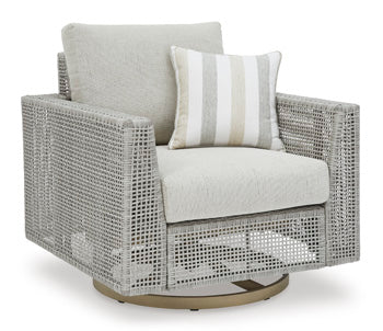 Seton Creek Outdoor Swivel Lounge with Cushion - LasVegasFurnitureOnline.com