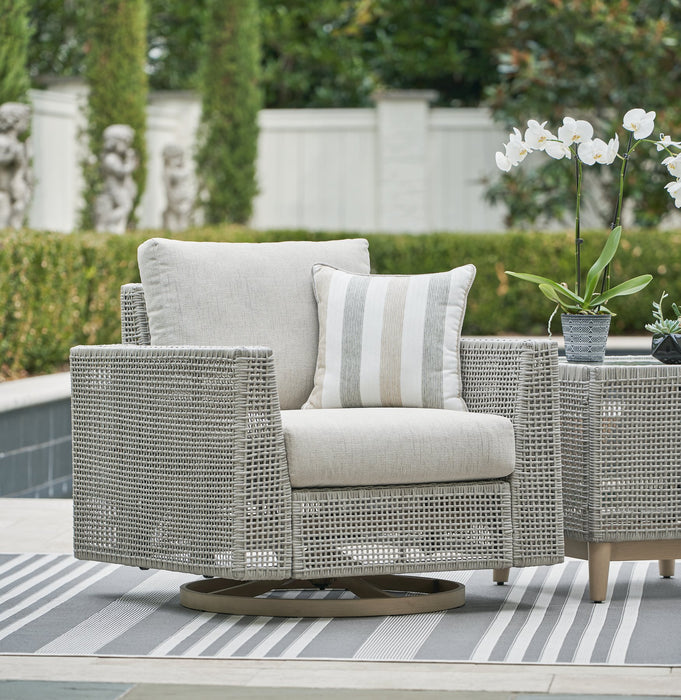 Seton Creek Outdoor Swivel Lounge with Cushion - LasVegasFurnitureOnline.com