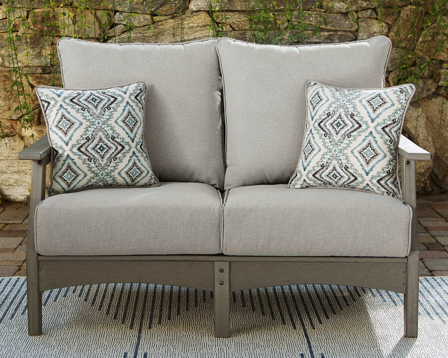 Visola Outdoor Loveseat with Cushion - LasVegasFurnitureOnline.com