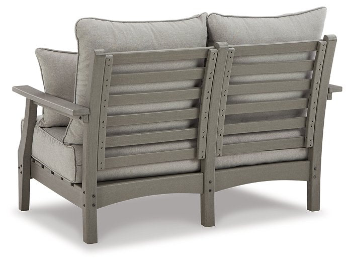 Visola Outdoor Loveseat with Cushion - LasVegasFurnitureOnline.com