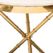 Reed Round Accent Table with White Marble Top and Gold Finished Metal Base by Diamond Sofa - LasVegasFurnitureOnline.com