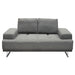 Russo Loveseat w/ Adjustable Seat Backs in Space Grey Fabric by Diamond Sofa - LasVegasFurnitureOnline.com