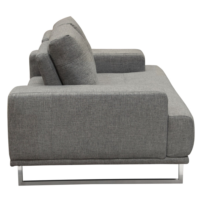 Russo Loveseat w/ Adjustable Seat Backs in Space Grey Fabric by Diamond Sofa - LasVegasFurnitureOnline.com