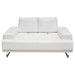 Russo Loveseat w/ Adjustable Seat Backs in White Air Leather by Diamond Sofa - LasVegasFurnitureOnline.com