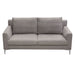 Seattle Loose Back Loveseat in Grey Polyester Fabric w/ Polished Silver Metal Leg by Diamond Sofa - LasVegasFurnitureOnline.com