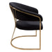 Solstice Dining Chair in Black Velvet w/ Polished Gold Metal Frame by Diamond Sofa - LasVegasFurnitureOnline.com