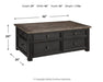 Tyler Creek Coffee Table with Lift Top - LasVegasFurnitureOnline.com