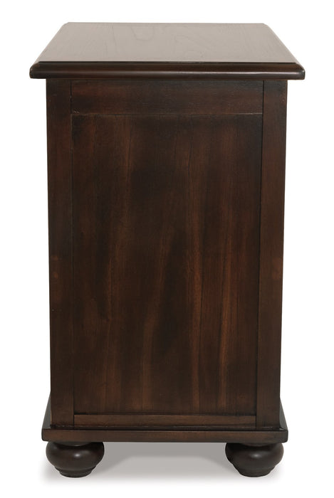 Barilanni Chairside End Table with USB Ports & Outlets - LasVegasFurnitureOnline.com