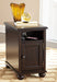 Barilanni Chairside End Table with USB Ports & Outlets - LasVegasFurnitureOnline.com