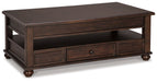 Barilanni Coffee Table with Lift Top - LasVegasFurnitureOnline.com