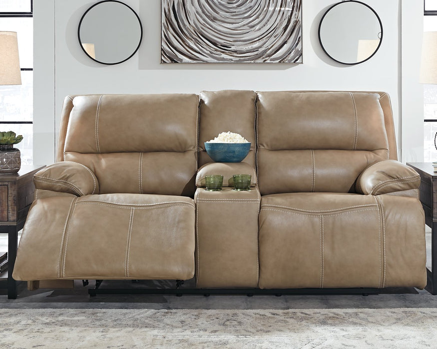 Ricmen Power Reclining Loveseat with Console - LasVegasFurnitureOnline.com