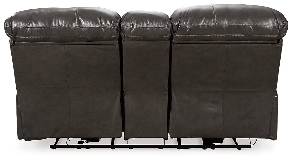 Hallstrung Power Reclining Loveseat with Console - LasVegasFurnitureOnline.com