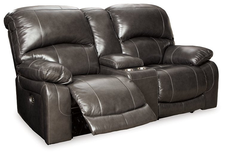 Hallstrung Power Reclining Loveseat with Console - LasVegasFurnitureOnline.com