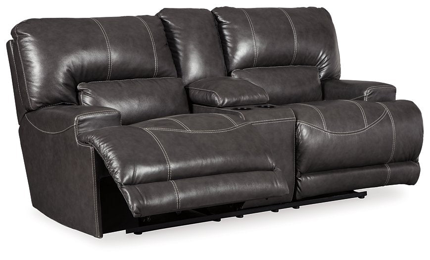 McCaskill Power Reclining Loveseat with Console - LasVegasFurnitureOnline.com