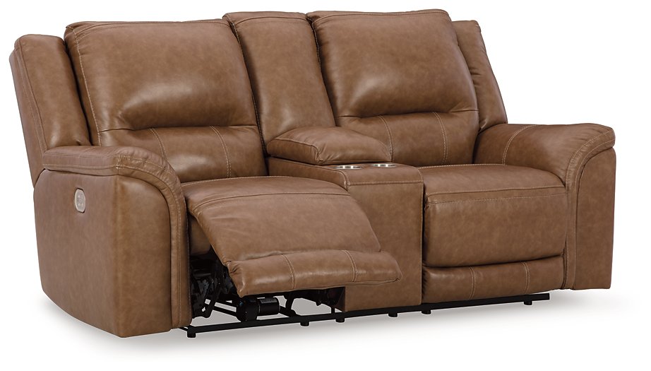 Trasimeno Power Reclining Loveseat with Console - LasVegasFurnitureOnline.com