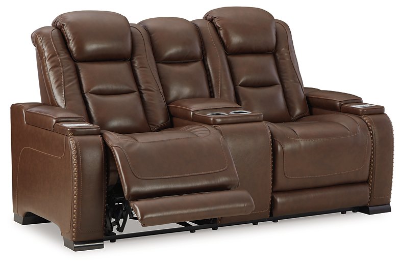 The Man-Den Power Reclining Loveseat with Console - LasVegasFurnitureOnline.com