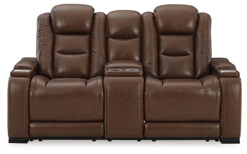 The Man-Den Power Reclining Loveseat with Console - LasVegasFurnitureOnline.com