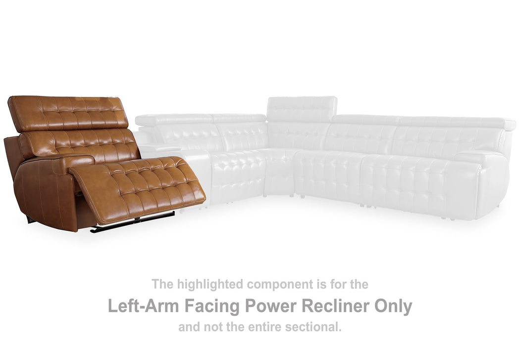 Temmpton Power Reclining Sectional Loveseat with Console - LasVegasFurnitureOnline.com