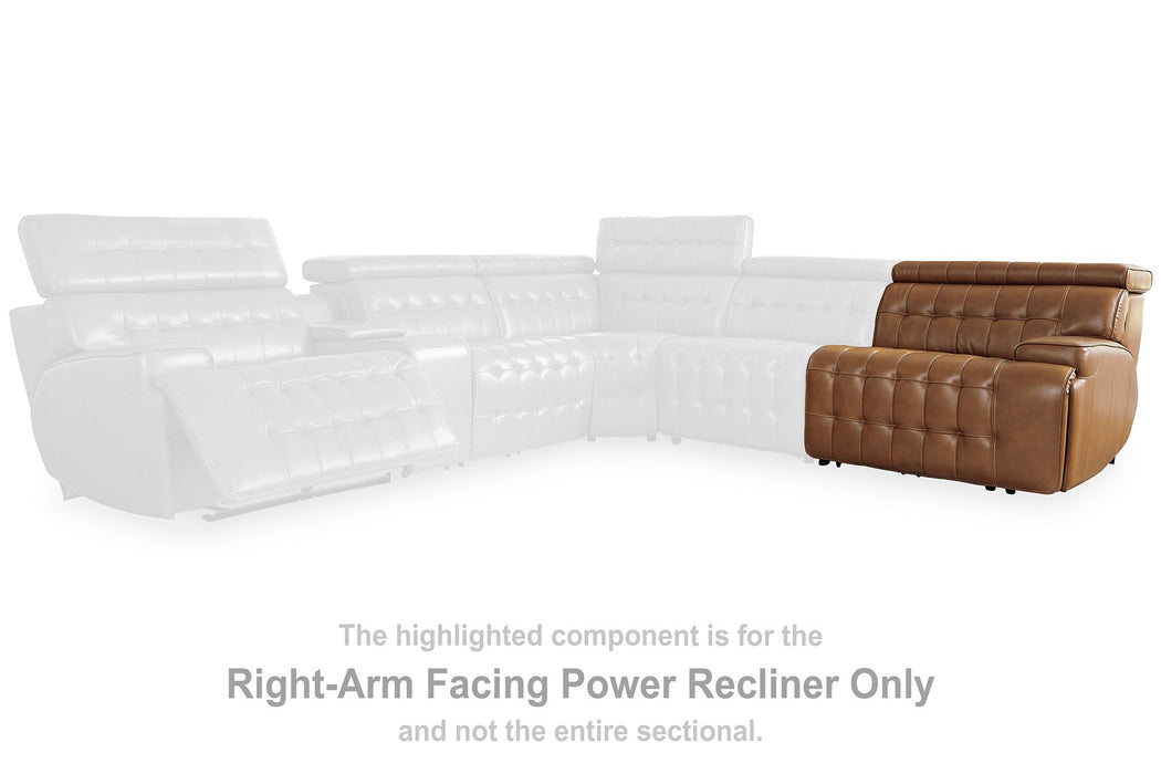 Temmpton Power Reclining Sectional Loveseat with Console - LasVegasFurnitureOnline.com