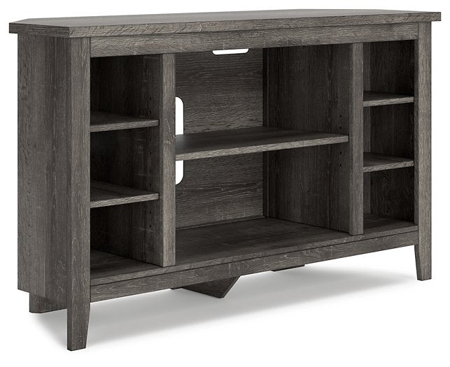 Arlenbry Corner TV Stand with Electric Fireplace - LasVegasFurnitureOnline.com