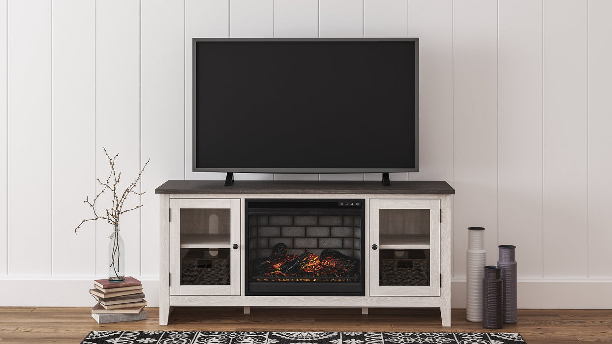 Dorrinson 60" TV Stand with Electric Fireplace - LasVegasFurnitureOnline.com