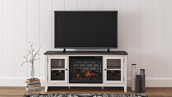 Dorrinson 60" TV Stand with Electric Fireplace - LasVegasFurnitureOnline.com