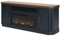 Landocken 83" TV Stand with Electric Fireplace - LasVegasFurnitureOnline.com