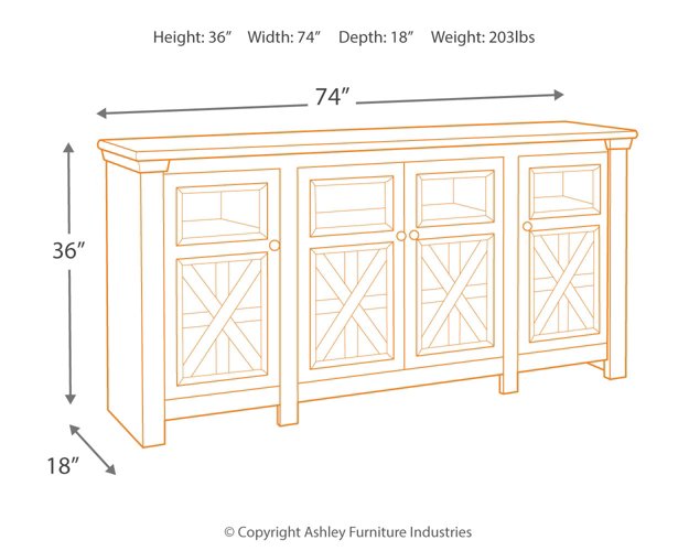 Bolanburg 74" TV Stand - LasVegasFurnitureOnline.com