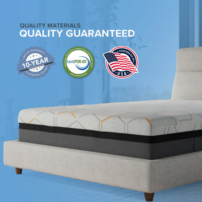 Bedplanet 14" Copper Hybrid Plush Memory Foam Mattress