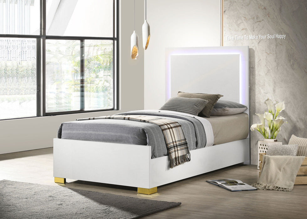 Marceline Bed with LED Headboard White image