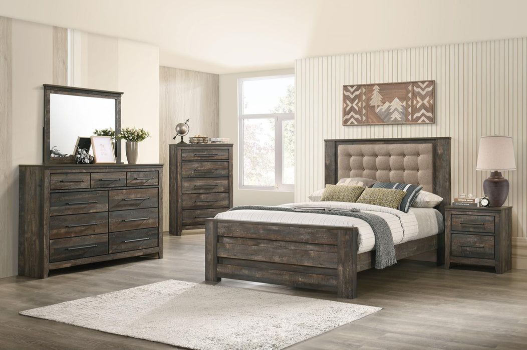 Ridgedale 5-piece Eastern King Bedroom Set Weathered Dark Brown and Latte image