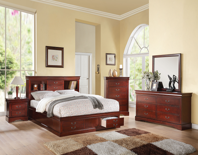 Acme Furniture Louis Philippe III 3 Piece King Size Bedroom Set