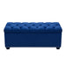 Majestic Tufted Velvet Lift-Top Storage Trunk w/ Nail Head Accent by Diamond Sofa - Royal Blue Velvet image